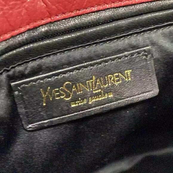 Auth YvesSaintLaurent rivegauche (YSL) Mombasa 130157 Red Leather Handbag - Picture 14 of 16